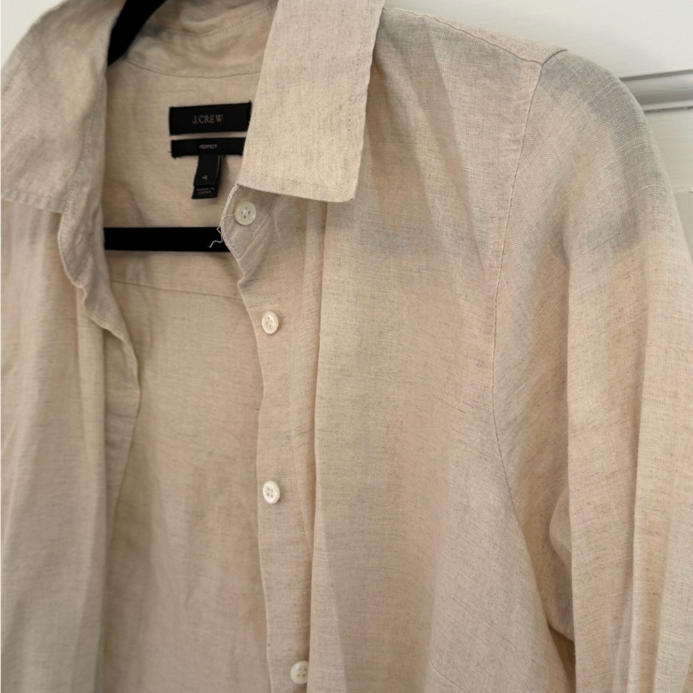 J. Crew Natural Linen Shirt